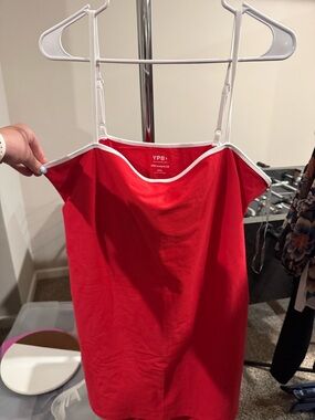 Abercrombie & Fitch Red Mini Dress with White Trim